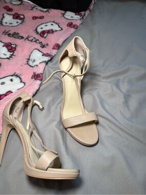 Guess Beige Ankle-Strap High Heel Sandals